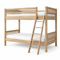 Lit superposé scandinave en bois naturel 198 x 98 x 170 cm, pour matelas 90 x 190 cm, avec échelle