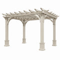 Pergola classique en bois blanc 300 x 300 x 240 cm