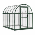Serre de jardin arquée 180 x 120 x 190 cm en acier et polycarbonate Vert/Transparent avec porte